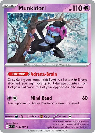 Munkidori #99/217 Rare - Ascended Heroes Pokemon card