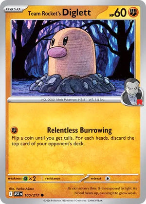 0100 Team Rocket's Diglett Common Ascended Heroes