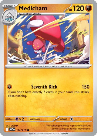 Medicham #104/217 Common - Ascended Heroes Pokemon card