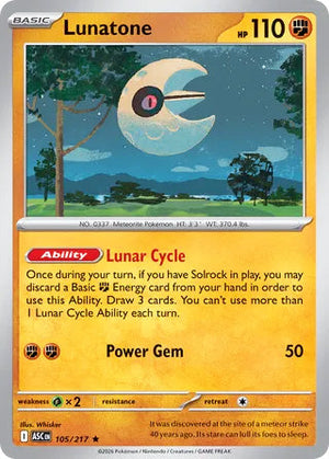 0105 Lunatone Rare Ascended Heroes