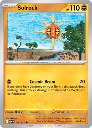 0106 Solrock Uncommon Ascended Heroes