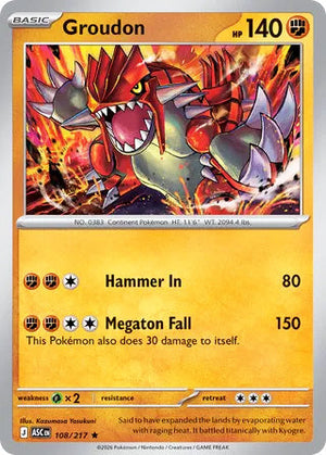 0108 Groudon Rare Ascended Heroes