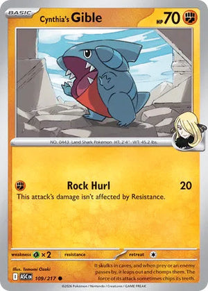 0109 Cynthia's Gible Common Ascended Heroes