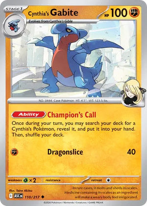 0110 Cynthia's Gabite Uncommon Ascended Heroes