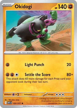 Okidogi #122/217 Rare - Ascended Heroes Pokemon card