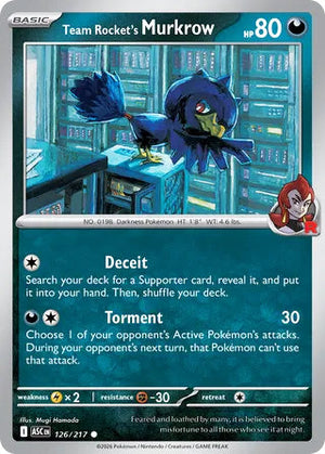 0126 Team Rocket's Murkrow Common Ascended Heroes