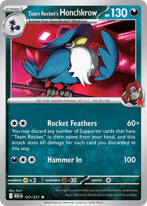 0127 Team Rocket's Honchkrow Rare Ascended Heroes