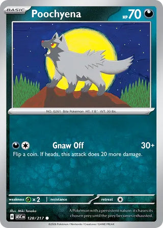 Poochyena #128/217 Common - Ascended Heroes Pokemon card