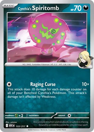 0133 Cynthia's Spiritomb Uncommon Ascended Heroes