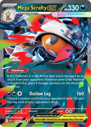 0135 Mega Scrafty ex Double Rare Ascended Heroes