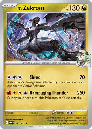 0155 N's Zekrom Rare Ascended Heroes