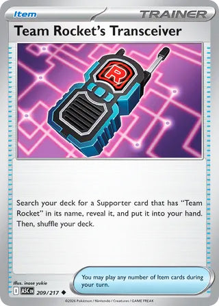 Team Rocket's Transceiver #209/217 Uncommon - Ascended Heroes Pokemon card