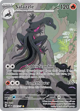 Salazzle #224/217 Illustration Rare - Ascended Heroes Pokemon card