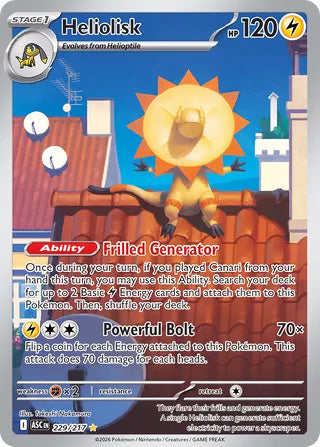 Heliolisk #229/217 Illustration Rare - Ascended Heroes Pokemon card