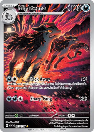 Mightyena #243/217 Illustration Rare - Ascended Heroes Pokemon card