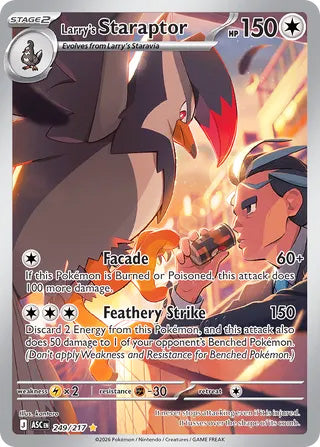 Larry's Staraptor #249/217 Illustration Rare - Ascended Heroes Pokemon card