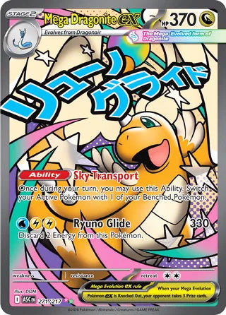 Mega Dragonite ex #271/217 Mega Attack Rare - Ascended Heroes Pokemon card