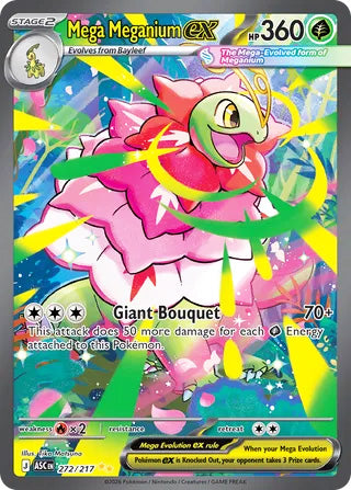 Mega Meganium ex #272/217 Special Illustration Rare - Ascended Heroes Pokemon card