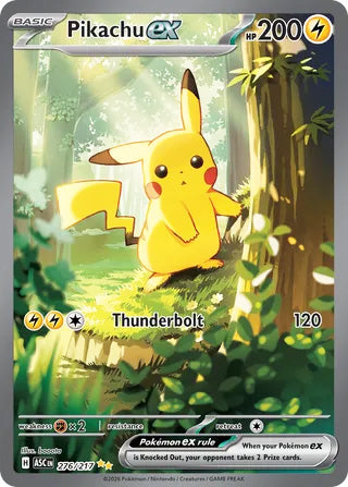 Pikachu ex #276/217 Special Illustration Rare - Ascended Heroes Pokemon card