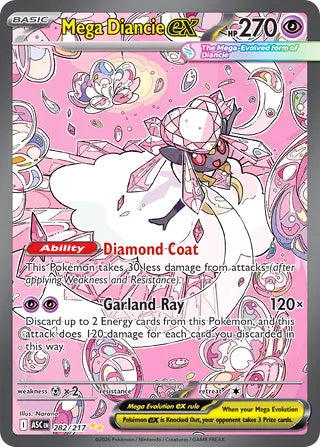 Mega Diancie ex #282/217 Special Illustration Rare - Ascended Heroes Pokemon card