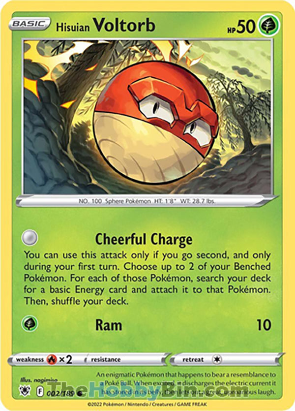 Hisuian Voltorb #2/189 Common - Astral Radiance Pokemon card