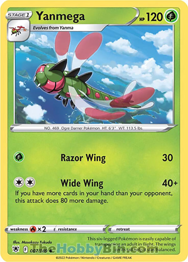 Yanmega #7/189 Uncommon - Astral Radiance Pokemon card
