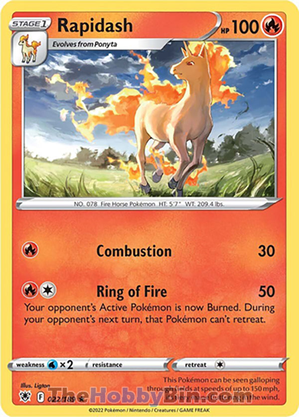 Rapidash Astral Radiance Rare #022/189