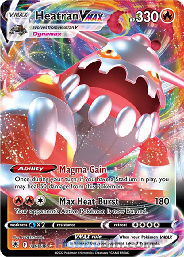 Heatran VMAX #26/189 Ultra Rare - Astral Radiance Pokemon card