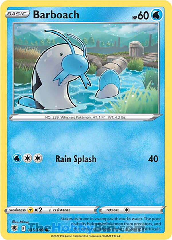 Barboach #35/189 Common - Astral Radiance Pokemon card