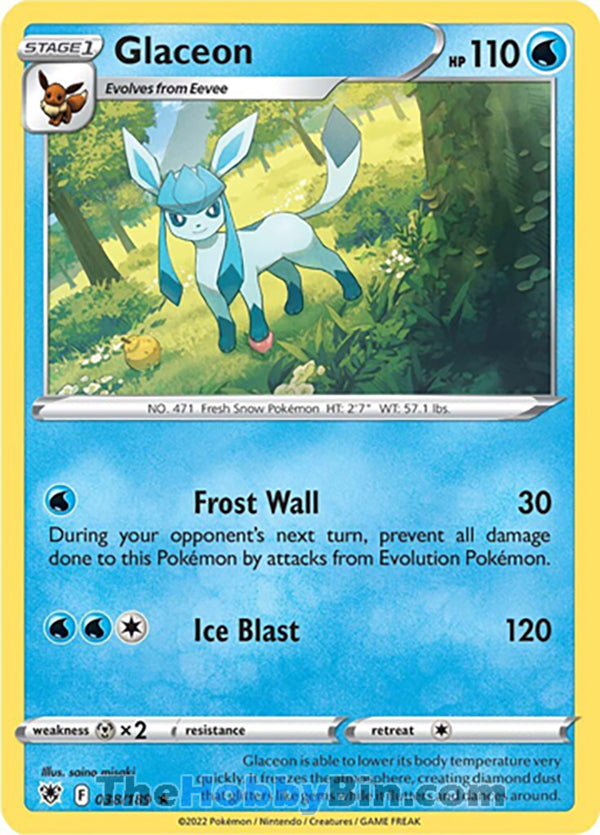 Glaceon #38/189 Rare - Astral Radiance Pokemon card