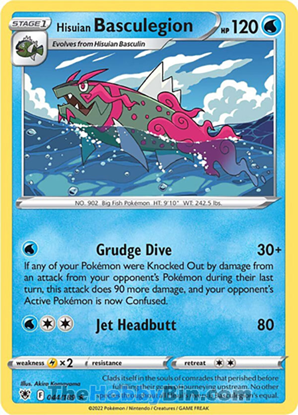 Hisuian Basculegion #44/189 Rare - Astral Radiance Pokemon card