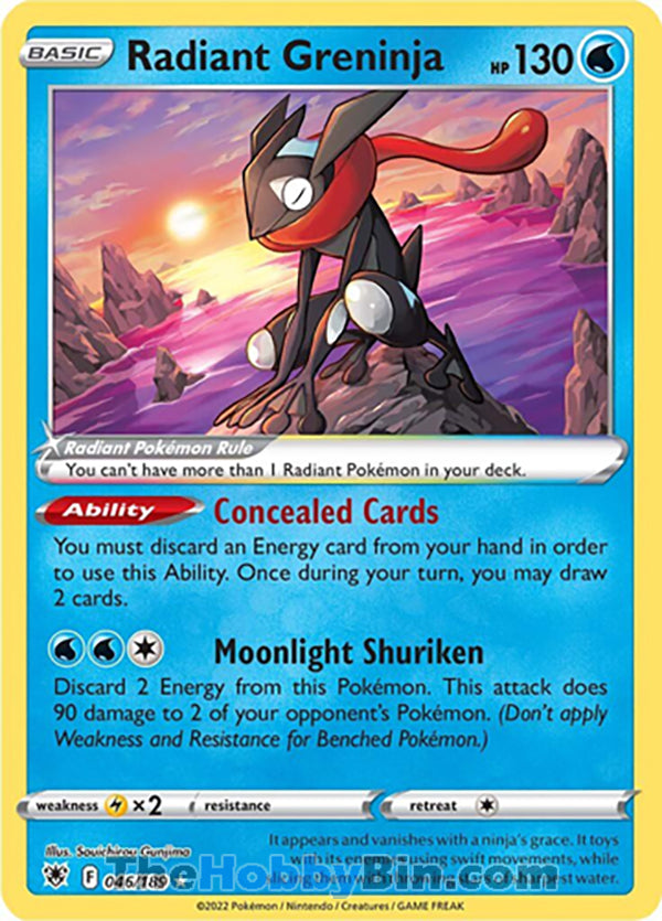 Radiant Greninja Astral Radiance Radiant Rare #046/189