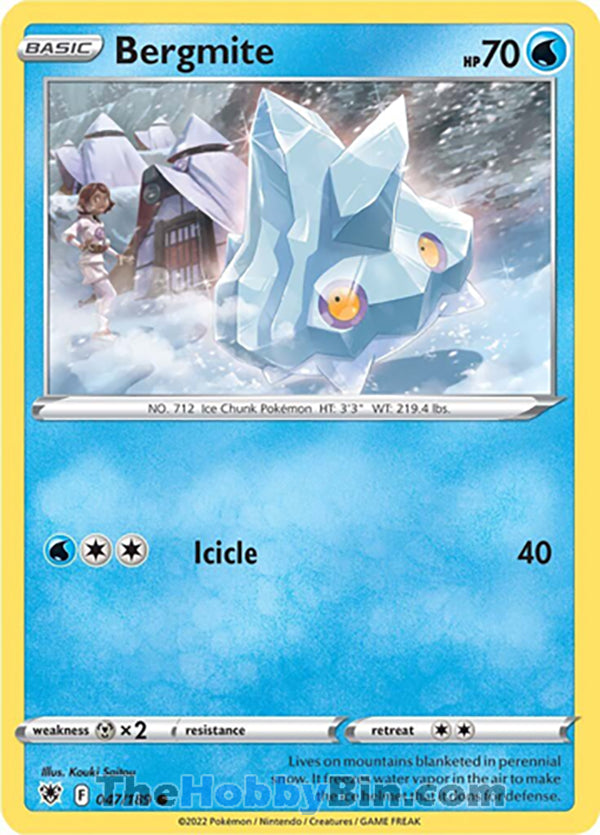Bergmite #47/189 Common - Astral Radiance Pokemon card