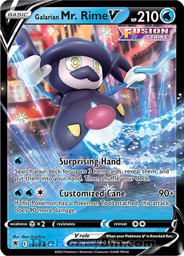 Galarian Mr. Rime V #49/189 Ultra Rare - Astral Radiance Pokemon card