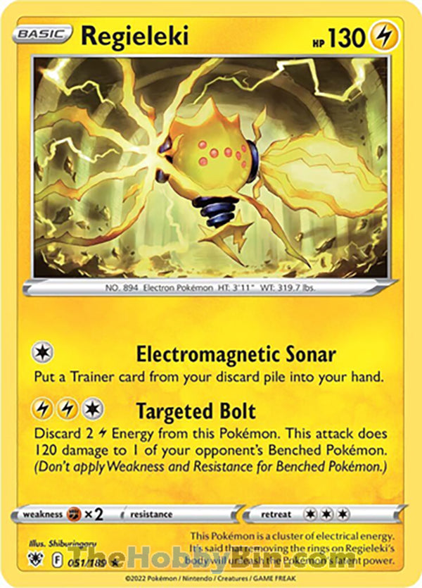 Regieleki #51/189 Rare - Astral Radiance Pokemon card