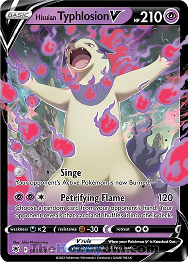 Hisuian Typhlosion V #53/189 Ultra Rare - Astral Radiance Pokemon card