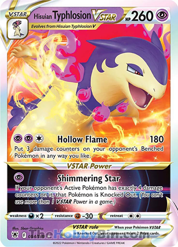 Hisuian Typhlosion VSTAR #54/189 Ultra Rare - Astral Radiance Pokemon card