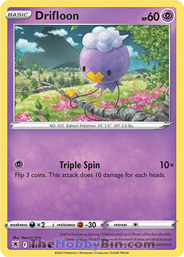 Drifloon #63/189 Common - Astral Radiance Pokemon card