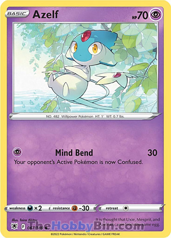 Azelf #67/189 Uncommon - Astral Radiance Pokemon card