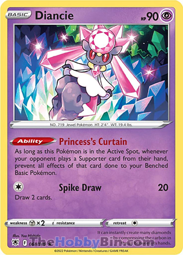 Diancie Astral Radiance Holo Rare #068/189