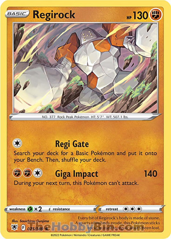 Regirock #75/189 Rare - Astral Radiance Pokemon card