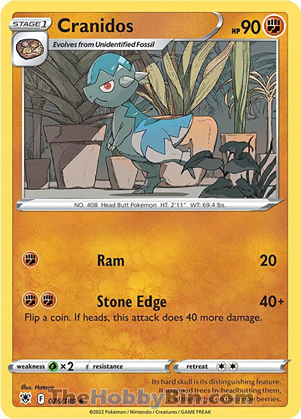 Cranidos #76/189 Uncommon - Astral Radiance Pokemon card