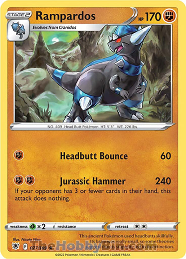 Rampardos #77/189 Holo Rare - Astral Radiance Pokemon card
