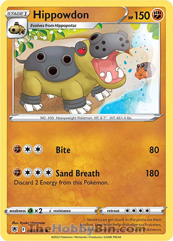 Hippowdon #80/189 Uncommon - Astral Radiance Pokemon card