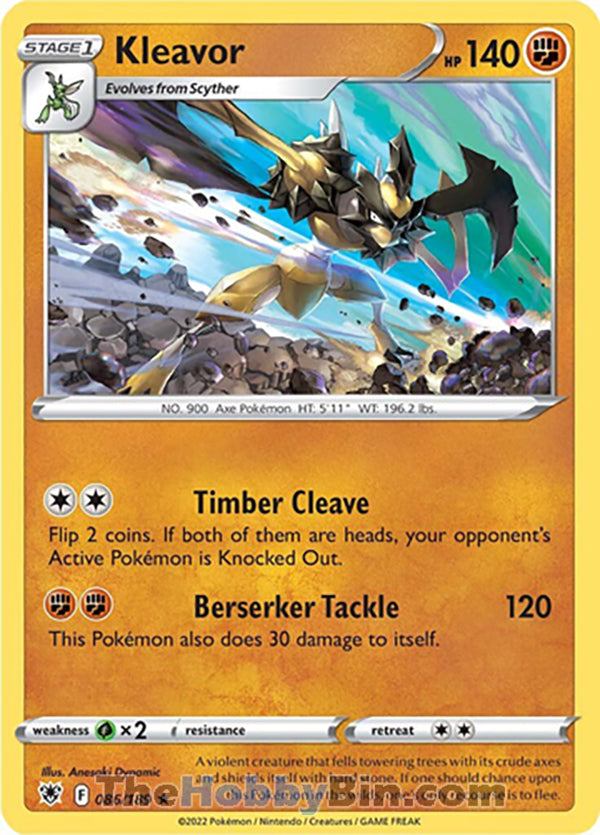 Kleavor #86/189 Holo Rare - Astral Radiance Pokemon card