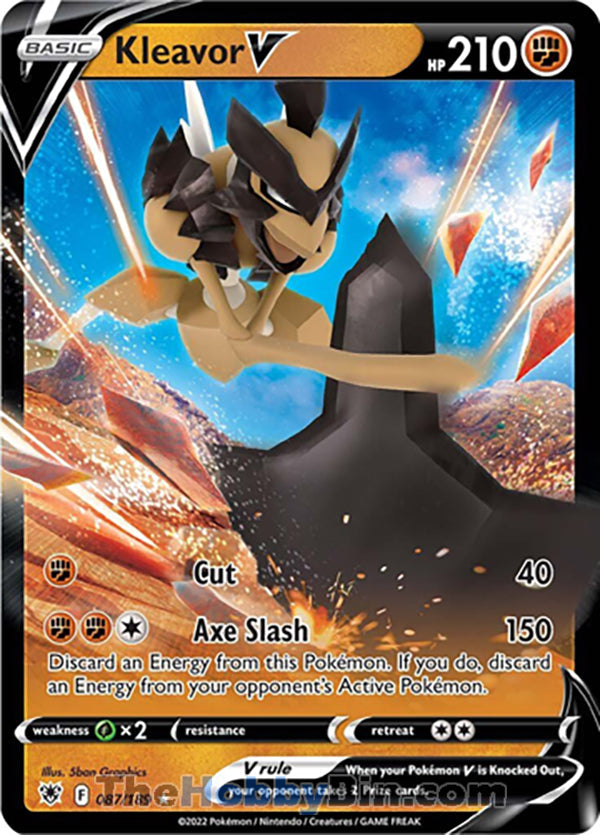 Kleavor V #87/189 Ultra Rare - Astral Radiance Pokemon card