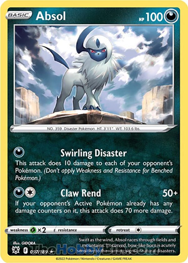 Absol #97/189 Holo Rare - Astral Radiance Pokemon card