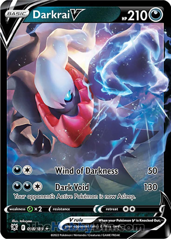 Darkrai V #98/189 Ultra Rare - Astral Radiance Pokemon card