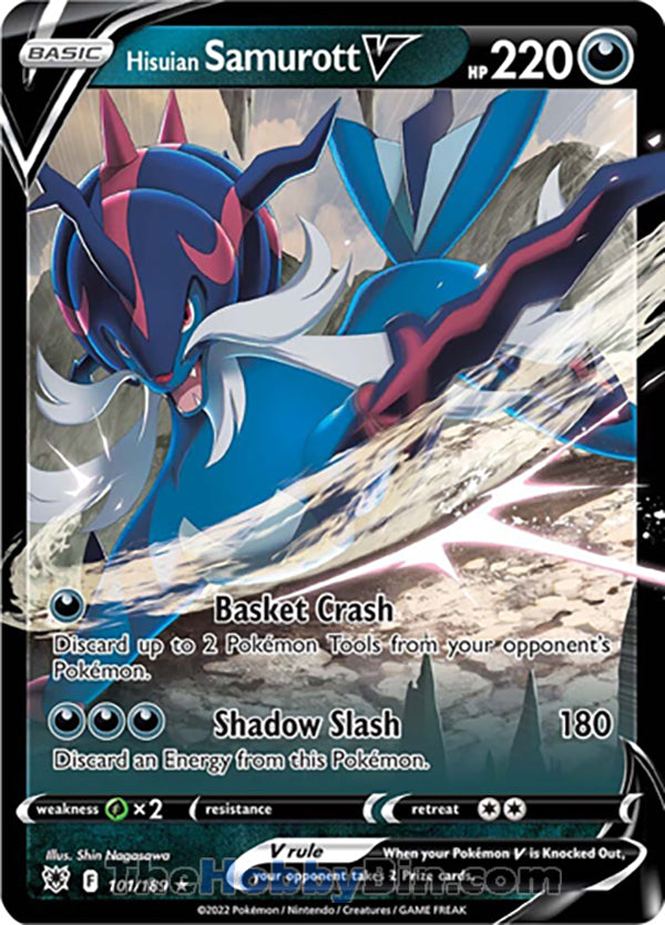 Hisuian Samurott V #101/189 Ultra Rare - Astral Radiance Pokemon card