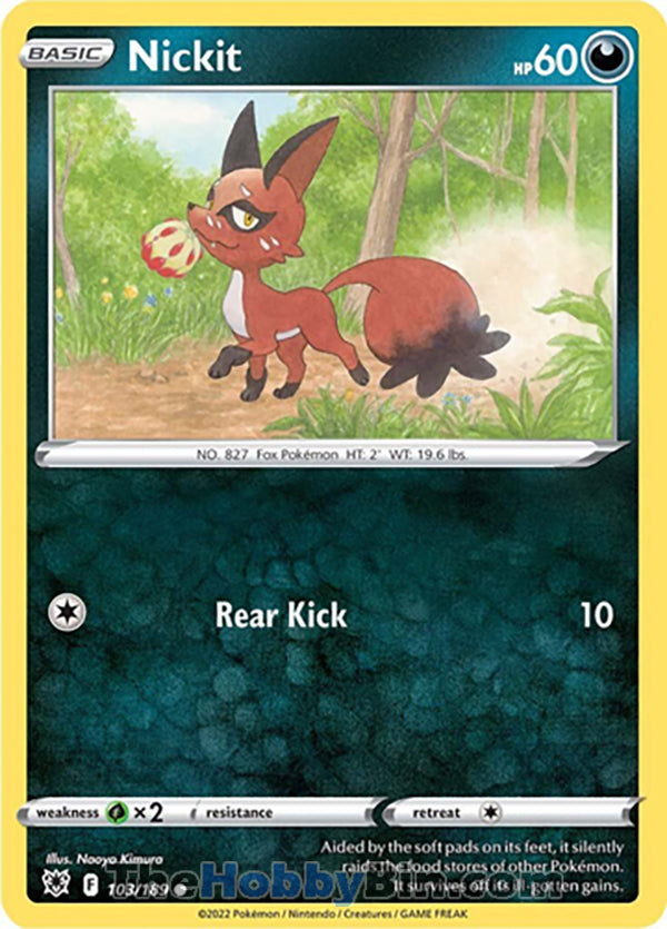 Nickit #103/189 Common - Astral Radiance Pokemon card